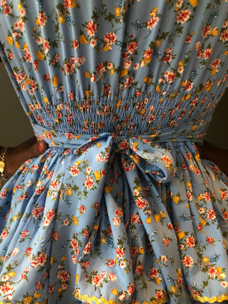 Oo la la floral tiered handmade dress