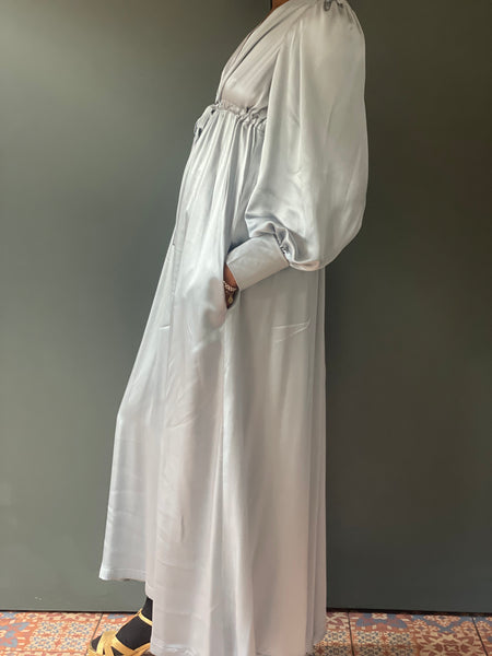 Silk Percy Dress in Silver