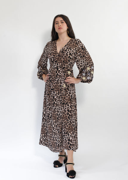 Babooska Leopardskin animal print dress