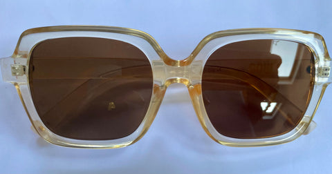 Pale Pink and Brown vintage 1930s inspired sunglasses