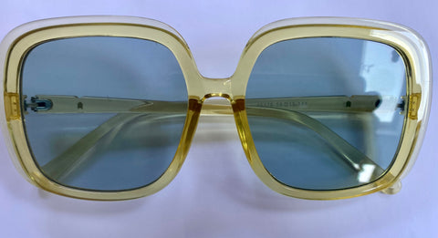 Yellow  vintage 1970s inspired sunglasses