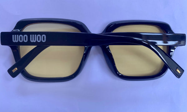 Black and Yellow Vintage Inspired Sunglasses